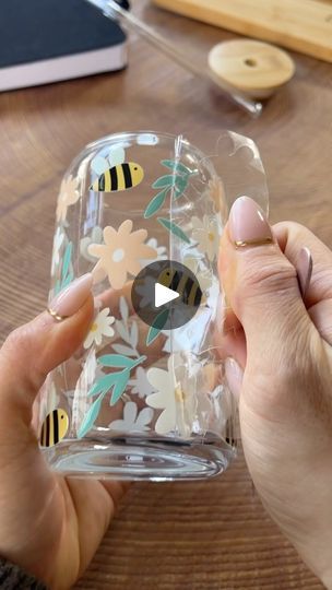 57K views · 663 reactions | Coffee with side of bees 🐝 
UV DTF cup wrap are fully restocked including floral, spring designs 🫶❤️🐝🌸

Decorating glass can with lid and glass straw is never been easier with UV DTF cup wrap ✨ No need to cut vinyls mat by mat, weeding & layer- all are already done for you so they are “ready-to-apply” without any tools 🫶🌸 

Try them and fell in love like I did 💫 

#uvdtf #uvdtfcupwraps #cupwraps #glasscan #diygifts #springgifts #diycrafts | Caluya Design. Uv Dtf Cup Wrap, Caluya Design, Spring Designs, Diy Cups, Spring Gifts, Spring Design, Cup Wrap, Glass Straws, Uv Dtf