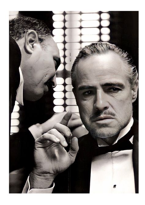 Marlon Brando Godfather, The Godfather Tattoo Design, Italian Mobster Aesthetic, Godfather Portrait, Godfather Art, Mafia Tattoo, Italian Mobsters, Godfather Tattoo, Gangster Tattoo