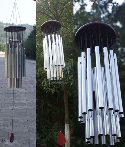 Carillons Diy, Wind Chimes For Sale, Wind Chimes Sound, Wind Chime Parts, Large Wind Chimes, Bell Gardens, Wind Chimes Craft, Diy Wind Chimes, Garden Decor Items