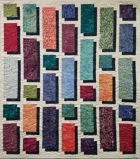 Free Quilt Pattern: City Shadows Optical Illusion Quilts, Quick Quilt, Scrappy Quilt, Quilting Fabrics, Quilting Supplies, Shirt Quilt, Scrappy Quilts, Free Quilting, Quilt Block Patterns