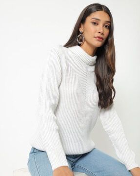 Check out RIO Textured High-Neck Pullover on AJIO! Ajio Tops For Women, Winter Outfits Latina, Winter Outfits Lazy, Super Cold Winter Outfits, Winter Outfits Curvy, Cute Warm Winter Outfits, Very Cold Winter Outfits, Winter Outfits For Church, Curvy Winter Outfits