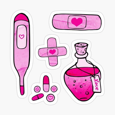 First Aid Kit Sticker Sheet by @Olooriel on Redbubble - great gift for a nurse! | #firstaid #firstaidkit #redbubble #sticker #stickers #plannerstickers #bujostickers #nurse Nurses Week Quotes, Medicine Kit, Medical Stickers, Mini Lop, Medical Gifts, Cute Nurse, Nurses Week, Aid Kit, First Aid Kit