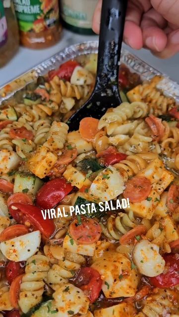 TREATED ROYAL-NO DMS 🛑 on Instagram: "BEFORE THE COMMENT SECTION CHEFS COMETH THRU THESE ARE THE ITEMS I WANTED IN MYYYY PASTA SALAD UMKAY 😂 THEE VIRAL PASTA SALAD THE Lii WAY! BETTER MAKE SOMEEEE TOODLESSS XOXO #Lii 💋🥰❤️ I HOPE YOU HAD A TERRIFIC THURSDAY! 😁😘 #pastasalad #viral" Black People Pasta Salad, Tiktok Pasta Salad, Tik Tok Pasta Salad, Shrimp Pasta Salad With Italian Dressing, Pasta Salad Recipes With Italian Dressing, Salad Supreme Pasta Salad, Pasta Salad With Chicken, Viral Pasta, Italian Pasta Salad