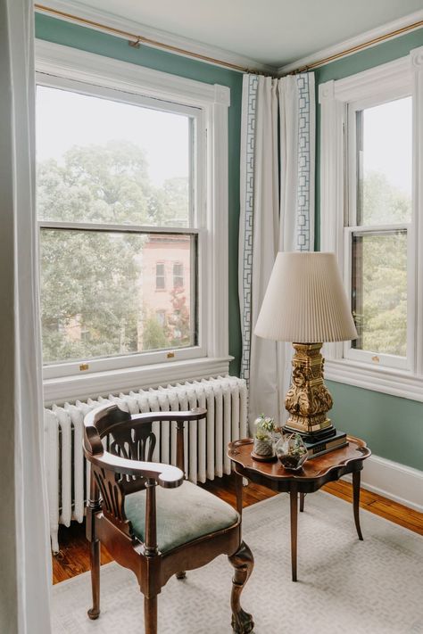 Vintage lamp in living room of Victorian home. 1890s Home Decor, 1890s Home, Lamp In Living Room, Victorian Style Living Room, Georgian Style Homes, Style Living Room, Victorian Home, Solid Wood Doors, Victorian Architecture