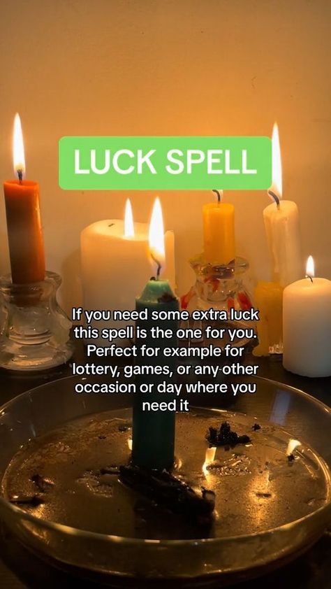 Positive Spells, Good Luck Spell, Spells Witchcraft Money, Witchcraft Money, Money Spells Magic, Luck Spell, Witchy Spells, Wicca Recipes, Candle Magic Spells