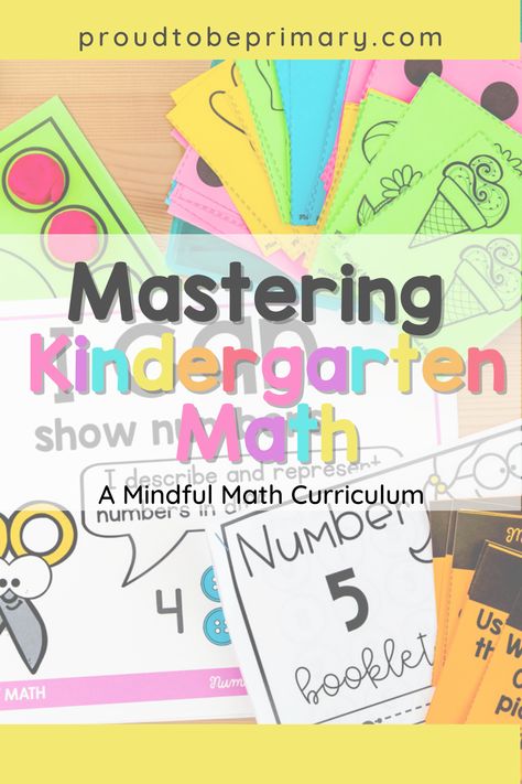 Transform your kindergarten math teaching with the Kindergarten Mindful Math curriculum, designed to help teach math effectively. This comprehensive program includes engaging lessons, hands-on activities, math centers, math worksheets, math posters, and other teacher materials to make learning fun for young learners. Ideal for kindergarten teachers seeking to build strong math foundations and nurture confident mathematicians. Don't forget to grab your free math lesson Numbers to 10 FREEBIE! How To Teach Kindergarten Math, Low Prep Math Centers Kindergarten, Kindergarten Math Mini Lesson, Math Workshop Kindergarten, Kindergarten Math Centers Rotations, Kindergarten Math Pacing Guide, Kindergarten Math Journal Prompts, Guided Math Kindergarten, Kindergarten Math Lesson Plans