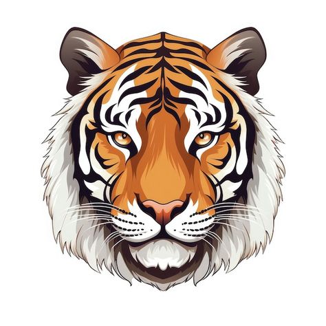 Vector bengal tiger head vector | Premium Vector #Freepik #vector #tiger #vector-art #tigre #vector-illustration Bengal Tiger Drawing, Tiger Face Illustration, Tiger Head Drawing, Tiger Face Drawing, Tiger Logo Design, Mascot Design Ideas, Spirit Artwork, Royal Bengal Tiger, Art Tigre