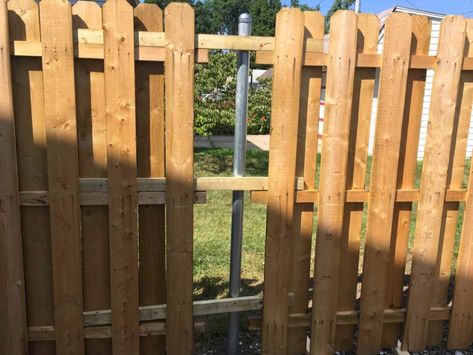 Upgrade Chainlink Fence, Convert Chain Link Fence To Wood, Chain Link To Wood Fence, Wood Fence Over Chain Link, Chainlink Fence Ideas, Chainlink Fence Makeover, Chain Link Fence Makeover, Fence Makeover, Shadow Box Fence