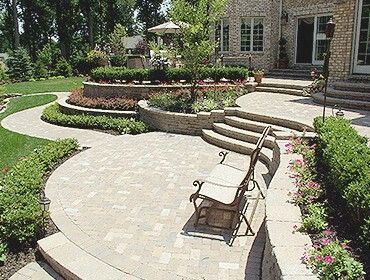 Multi Level Yard Ideas, Two Tiered Patio, Tiered Patio Ideas, Two Level Patio, Multi Level Patio, Patio Wall Planters, Tiered Patio, Terraced Patio Ideas, Stone Patio Designs