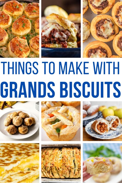 Roll Biscuits Recipe, Lunch Ideas With Biscuits, Pillsbury Biscuit Sandwiches, Hot Dog Biscuit Recipe, Dinner Ideas With Grands Biscuits, Dinner Recipes With Grands Biscuits, Recipes To Make With Canned Biscuits, Meals Made With Biscuits, Meals Using Canned Biscuits