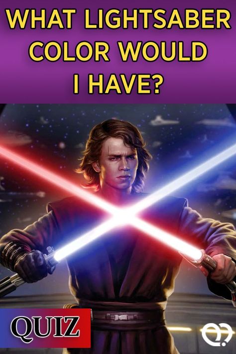 Take the quiz and find out what lightsaber color you would have! #lightsabertest #lightsaberquiz Star Wars Lightsaber Forms, Lightsaber Colors Meaning, Lightsaber Color Meaning, Star Wars Quiz, Lightsaber Forms, Lightsaber Colors, Jedi Lightsaber, Personality Game, Star Wars Lightsaber