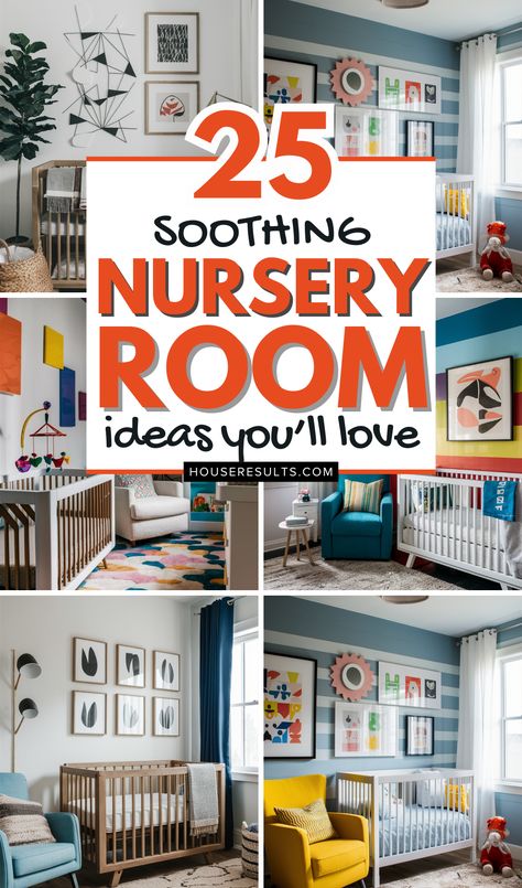 Discover the best nursery room design ideas to make your baby's room a magical place 🌼! From calming color schemes to playful accents, our guide covers it all. Find the perfect nursery room design ideas to create a serene and stylish environment for your baby. Whether you're decorating on a budget or splurging on luxury, these ideas will help you create a nursery that's perfect for you and your little one. Check out these nursery room design ideas and get inspired today 💙! Nursery With Large Window, Nursery With Play Area, Fun Bright Nursery Ideas, Trending Nursery Themes 2024, Small Nursery Layout Floor Plans, Nursery Set Up Layout, Calming Nursery Colors, Nursery Room Design Ideas, Small Nursery Layout