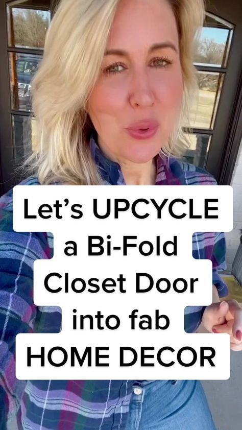 Upcycle Accordion Doors, How To Repurpose Bifold Closet Doors, Closet Door Repurpose, Repurpose Folding Doors, Repurposed Folding Doors, Repurpose Closet Doors Diy Projects, Repurpose Folding Closet Doors, Bifold Door Upcycle, Closet Door Upcycle