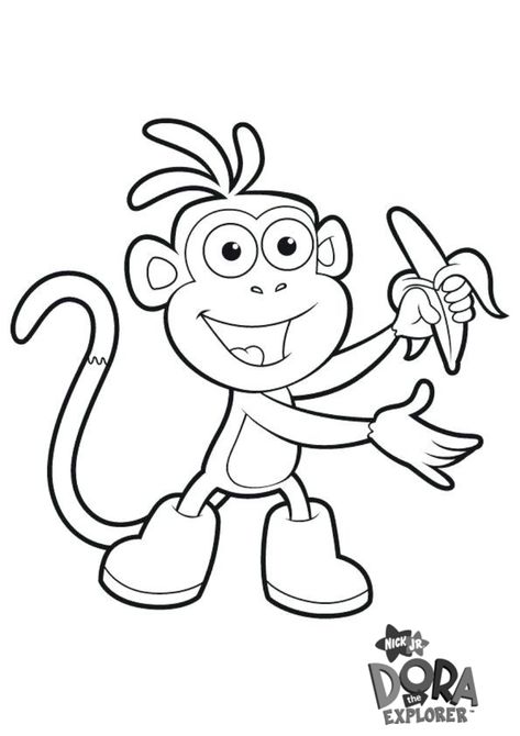 Printable coloring page Boots Dora the Explorer      boots, cartoon, coloring page for kids, dora the explorer #Boots, #Cartoon, #ColoringPageForKids, #DoraTheExplorer #cartoon #coloring #pages Dora The Explorer Coloring Pages, Boots Dora The Explorer, Boots Dora, Nick Jr Coloring Pages, Explorer Boots, Dora Coloring, Dora And Boots, Dora Party, Monkey Coloring Pages