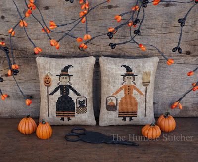 The Humble Stitcher: Pinkeeps Fall Cross Stitch, Cross Stitch Halloween, Embroidery On Paper, Stitch Halloween, Halloween Cross Stitch, Halloween Cross Stitches, Cross Stitch Needles, Halloween Embroidery, Learn Embroidery