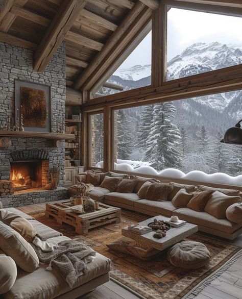 Ski House, Winter Cabin, Barn Style House, Home Building Design, Cabin Life, Dream House Interior, Mountain House, Cabin Homes, Cabins In The Woods