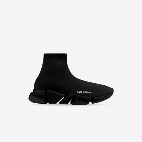 Speed 2.0 Sneaker für Herren in Schwarz | Balenciaga DE Pink Runner, Black Balenciaga, Balenciaga Sneakers, Sock Sneakers, Balenciaga Speed, Trainer Shoes, Socks Sneakers, Sports Trainers, Knit Sneakers