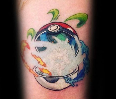 Manly Pokeball Tattoo Design Ideas For Men Pokeball Tattoo, Playstation Tattoo, Nintendo Tattoo, Video Game Tattoos, Nerdy Tattoos, Gamer Tattoos, Nerd Tattoo, Pokemon Tattoo, Tattoo Now