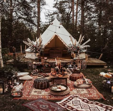 Boho Bell Tent, Boho Tent Party, Bell Tent Party, Small Tent Wedding, Tent Wedding Ideas, Boho Tent, Grazing Platter, Small Tent, Candles Decor