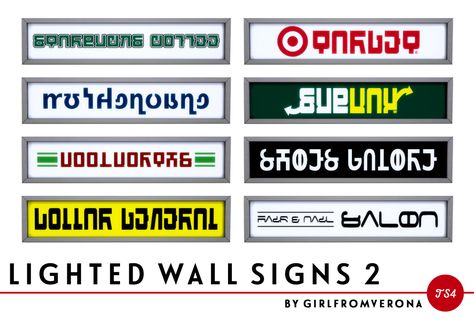 Did someone say they wanted more signs? No? Oh.... - { gfvsims } Subway Sign, Hair And Nail Salon, Sims 4 Studio, Play Sims, Retail Signs, Word Signs, Sims 4 Collections, Coffee Shop Design, Oh Well