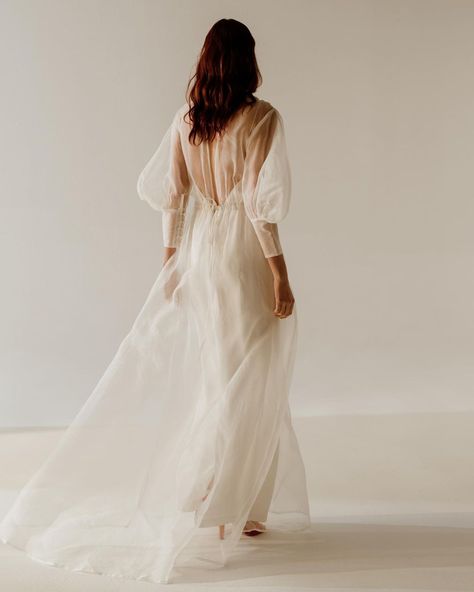 Lola Varma on Instagram: “The heavenly Gidget Gown.” Lola Varma Bridal, Sheer Overlay Wedding Dress, Overlay Wedding Dress, Lola Varma, Wedding Ideas Simple, Wedding Ideas Vintage, West Coast Wedding, Organza Gowns, Sheer Wedding Dress