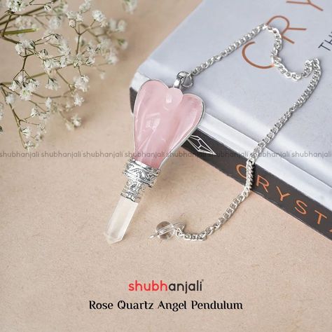 An Angel Pendulum will help you connect to your guardian angel 😇 and it will give you the answers you need. These are handcrafted and polished to form a perfect Angel shape Pendulum that are available in crystals 💎like Rose Quartz, Clear Quartz, Tiger Eye and 7 Chakra Whether you seek answers to life's questions or wish to align your chakras, the Crystal Angel Pendulum will be your faithful companion on this journey of self-discovery. ✅7 Chakra: Balances and aligns chakras, enhances spiri... Align Your Chakras, Crystal Angel, Answer To Life, Fairy Artwork, Your Guardian Angel, Life Questions, Crystal Angels, 7 Chakra, Guardian Angel