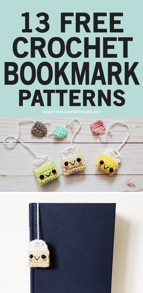 Bookmarks Handmade Crochet Free Pattern, Crochet Rose Bookmark Pattern Free, Quick Crochet Bookmark Free Pattern, Crochet Bookmark Beginner, How To Make Crochet Bookmarks, Crochet Pen Holder Bookmark, Teabag Bookmark Crochet Pattern, Snail Bookmark Crochet, Bookish Things To Crochet