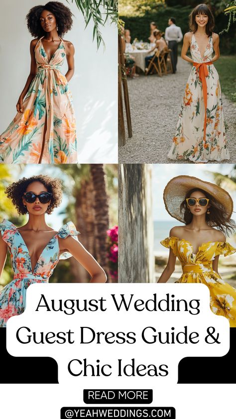 Stylish August wedding guest dress with breezy fabrics and fashionable design, perfect for staying cool and stylish at summer weddings. Wedding Semi Formal Attire Guest, August Wedding Guest Dress, Wedding Guest Dresses Uk, Wedding Guest Dress Inspiration, Wedding Guest Dress Ideas, Wedding Attire For Women, Semi Formal Attire, August Wedding, Dress Guide