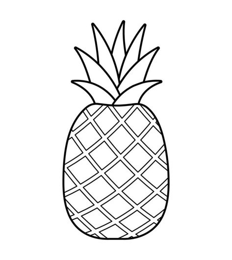 Pineapple Line Art, Pineapple Cartoon, Pineapple Clipart, Pineapple Drawing, Fruit Vector, Hand Embroidery Art, Illustration Vector, Embroidery Art, Line Drawing