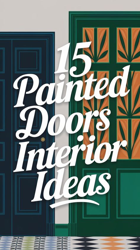 15 Painted Doors Interior Ideas For A Unique Home Upgrade Green Interior Doors, Painted Doors Interior, Paint Doors Interior, Bedroom Door Painting, Painted Bedroom Doors, Apartment Door, Home Upgrades, Painted Doors, Unique Home