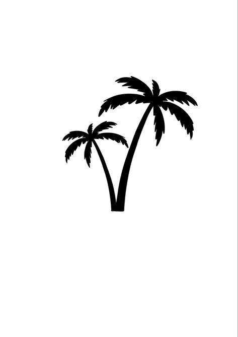 Palm Tree Tattoo Stencil Outline, Palm Tree Drawing Tattoo, Palm Tree Symbol, Simple Palm Tree Drawing, Palm Tree Drawing Simple, Palm Tattoo Design, Palm Tree Tattoo Stencil, Palm Tree Line Drawing, Palm Trees Tattoo