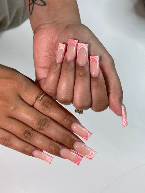 Nail Inspo Tapered Square, Medium Length Nails, French Tips Nails, Length Nails, Nails Medium Length, Tapered Square Nails, Tapered Square, French Tip Acrylic Nails, Short Square Acrylic Nails