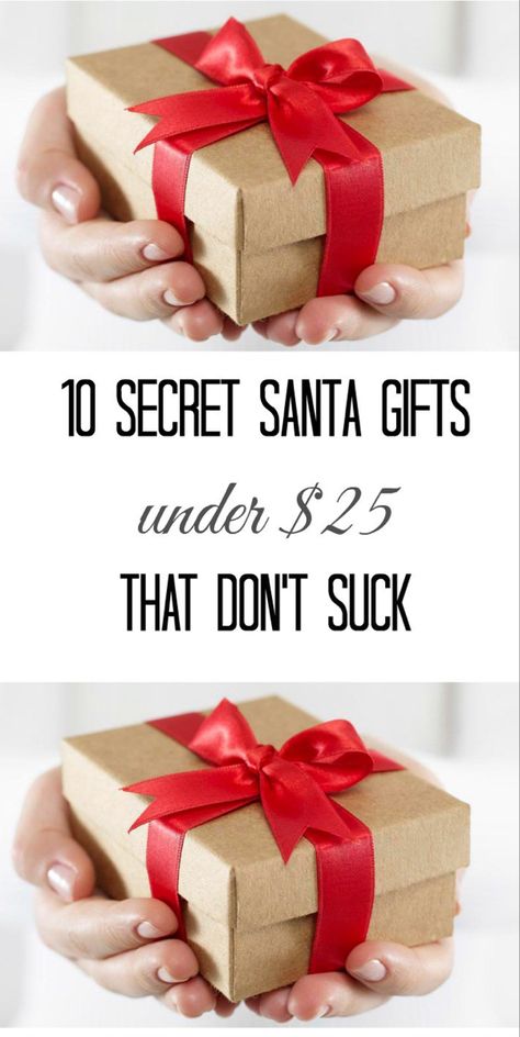 10 Secret Santa Gift Ideas Under $25 That Don't Suck 10 Secret Santa Gifts, Work Secret Santa, Secret Santa Christmas Gifts, Best Secret Santa Gifts, Funny Secret Santa Gifts, Office Secret Santa, Candy Trees, Secret Santa Gift Ideas, Secret Santa Ideas