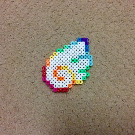 Perler beads colorful wing Wing Perler Beads, Y2k Perler Beads, Aesthetic Perler Beads, Fused Beads, Melt Beads Patterns, Unicorn Wings, Modele Pixel Art, Hamma Beads Ideas, Easy Perler Bead Patterns