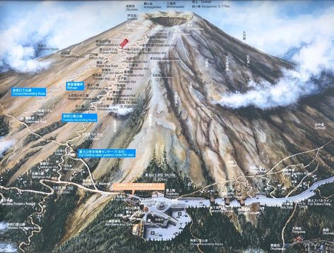 Guide to Climbing Mt Fuji - Chopsticks on the Loose Climb Mt Fuji, Map Of Japan, Japan Map, Mountain Huts, All About Japan, Japan Vacation, Japan Tour, Birthday Trip, Travel Japan