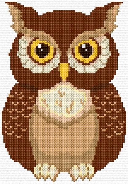 Cross Stitch Calculator, Cross Stitch Owl, Modele Pixel Art, Owl Cross Stitch, Christian Cross Stitch, Owl Crochet Patterns, Cross Stitch Cushion, Tiny Cross Stitch, Disney Cross Stitch