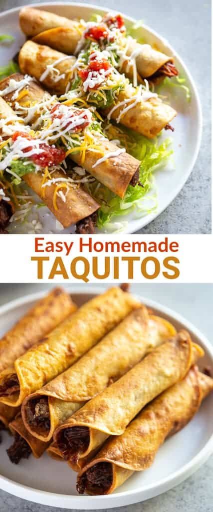 Homemade Taquitos via @betrfromscratch How To Make Homemade Taquitos, Homemade Beef Taquitos, Blackstone Videos, Homemade Taquitos, Rolled Tacos, Beef Taquitos, Taquitos Beef, Taquitos Recipe, Authentic Mexican Recipes