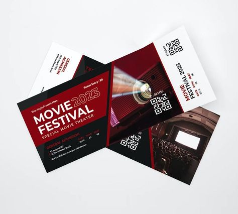 Event Ticket Design, Movie Seats, Festival Ticket, Movie Festival, Ticket Design, Ticket Template, Movie Theater, Print Templates, Design Template