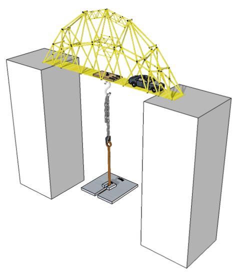 Spaghetti Bridge Challenge - DT Online Spaghetti Bridge Design, Metal Bridge, Pasta Bridge, Spaghetti Bridge, Bridge Model Architecture, Bridge Stem Challenge, Stem Bridges, Cable Stayed Bridge Design, Bridge Structure Architecture