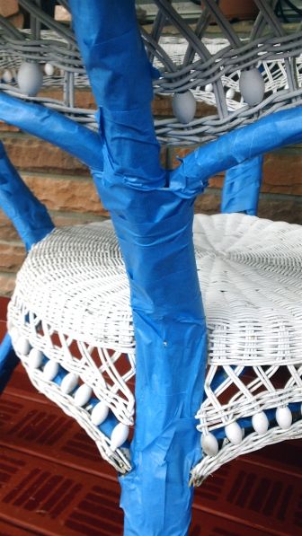 Wrap Artist — Wicker Rehab Part 1 – rentalhouserules Refinished Patio Furniture, Paint Wicker Furniture, Rattan Furniture Makeover, Painting Wicker, Paint Wicker, Wicker Shelves, Painting Wicker Furniture, Basket Makeover, Covered Back Porch