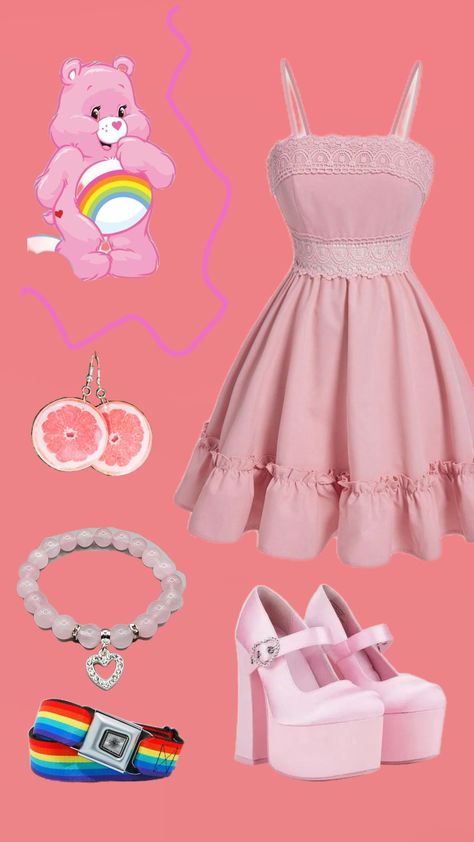 pink care bear alfit Bear Outfits, Group Costumes, Care Bear, Character Outfits, Pretty Outfits, Pink, Clothes