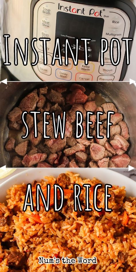 Unleash the magic of your Instant Pot with this savory Instant Pot Beef and Rice recipe. Perfect for a hearty meal on any day of the week! #instantpotbeefandrice #beefandrice #beefandriceinstantpot #instantpotbeefstewmeat #stewbeefandriceinstantpot #beefandricerecipe #instantpotbeefdinner #stewbeefdinner #ricewithstewbeef #instantpot #numstheword Instant Pot Steak And Rice, Instant Pot Beef Tips And Rice, Instant Pot Stew Beef, Instant Pot Bbq Beef, Stew Beef And Rice, Instant Pot Beef Recipes, Instant Pot Steak, Beef Tips And Rice, Instant Pot Stew