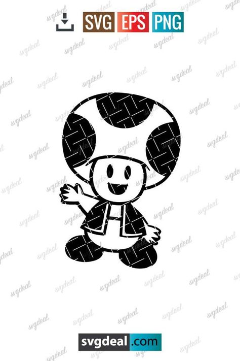 Mario Toad Svg Mario Svg Free, Super Mario Svg, Mario Toad, Mario Svg, Scan N Cut Projects, Cute Cartoon Characters, Mario Brothers, Free Svg Files, Mario And Luigi