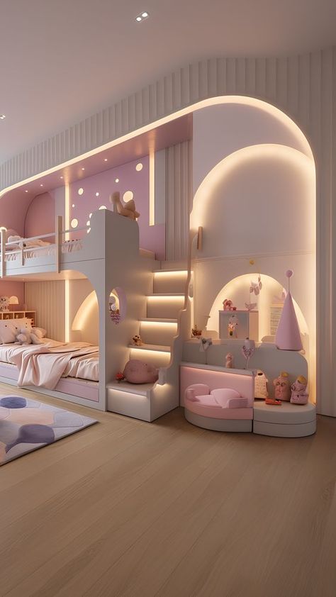 Beautiful Bed Designs, Fancy Bedroom, Luxury Kids Bedroom, Kids Room Interior, Kids Room Interior Design, Bunk Bed Designs, Kids Bedroom Designs, Beautiful Bed, Cute Bedroom Ideas