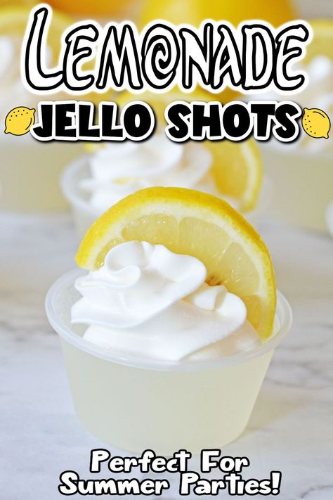 These lemonade Jello shots are a fun and boozy party treat with the fruity flavor of our favorite summer drink. It’s the perfect recipe to get your next party off to an amazing start! Jello Shots With Vodka, Lemon Jello Shots, Shots With Vodka, Alcohol Jello Shots, Svedka Strawberry Lemonade, Rainbow Jello Shots, Vodka Jello Shots, Lemonade Jello Shots, Easy Shot Recipes