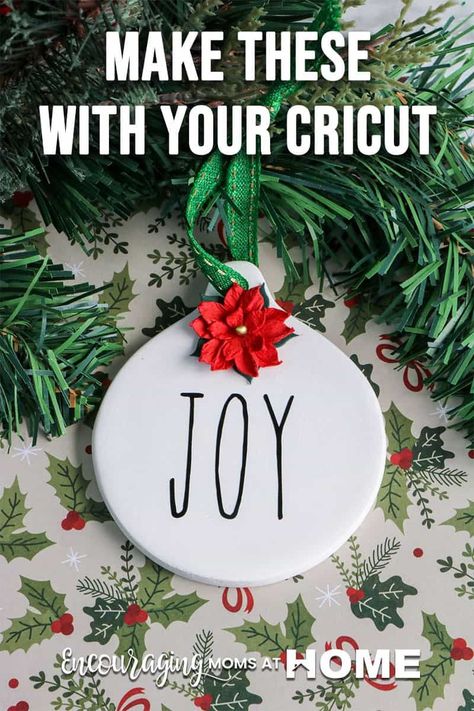 Cricut Ceramic Ornaments Diy, Ceramic Ornaments Diy, Afternoon Crafts, Ceramic Christmas Ornaments, Christmas Cricut, Joy Gifts, Cricut Design Studio, Diy Ceramic, Best Gifts For Mom