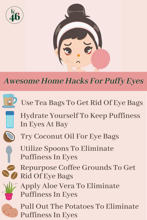 Puffy Eyes Remedy, Remove Eye Bags, Blind Pimple, Anti Wrinkle Mask, Pimples Under The Skin, Beauty Hacks Skincare, Under Eye Wrinkles, Remove Dark Circles, Baking Soda Shampoo