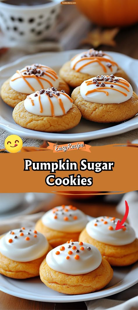 Enjoy the simple pleasure of Pumpkin Sugar Cookies, where subtle hints of pumpkin enhance the sweet, buttery base of classic sugar cookies. These treats are perfect for decorating or enjoying as they are, making them a versatile addition to any fall gathering or a cozy night in. #PumpkinCookies #SimpleBaking #HomemadeTreats Pumpkin Soft Drop Cookies, Pumpkin Cookies Recipes Soft, Pumpkin Blossom Cookies, Super Easy Sugar Cookies, Easy Pumpkin Cookies, Decorating With Royal Icing, Pumpkin Cookies Recipe, Pumpkin Cookies Easy, Soft Cookie Recipe