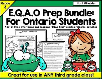 EQAO Prep Activities Grade Three: Reading exercises perfect for Ontario students Eqao Grade 3 Prep, Grade 3 Writing, Reading Exercises, Grade Three, Reading Response Activities, Primary Ideas, Prep Activities, Future School, Reading Response