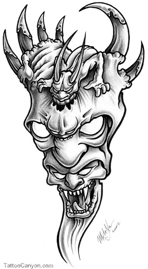 skulls Demon Face Tattoo, Demons Tattoo, Tato 3d, Stammestattoo Designs, Demon Face, Evil Skull Tattoo, Evil Tattoos, Clown Tattoo, Kunst Tattoos